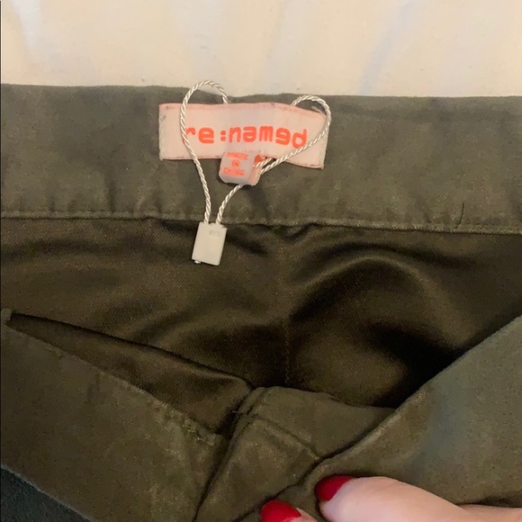 Green Suede mini skirt - Picture 2 of 4